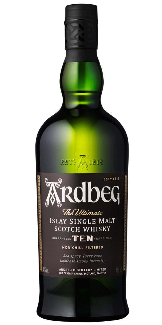 Ardbeg 10 jaar whisky fles