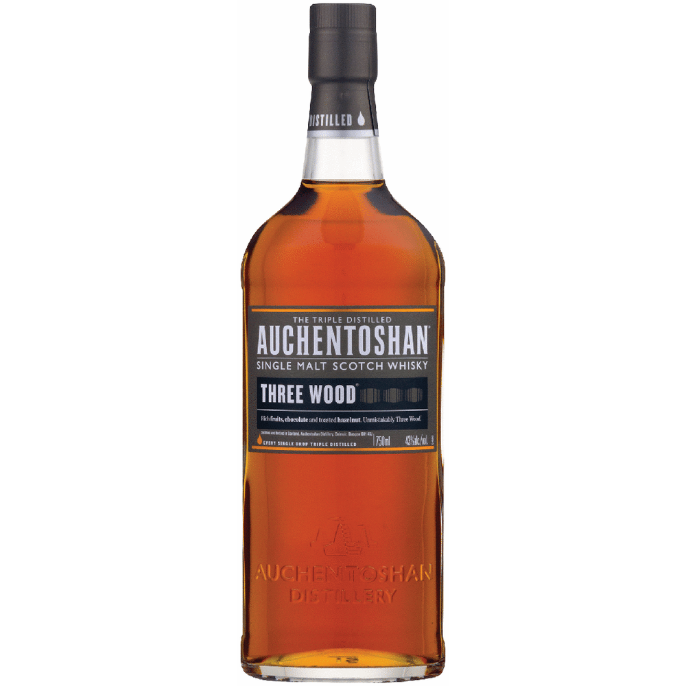 Auchentoshan Three Wood whisky fles
