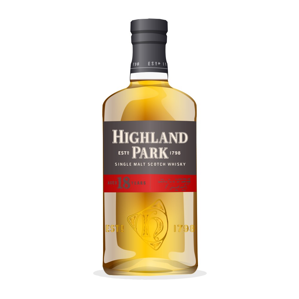 Highland Park 18 jaar Viking Pride single malt whisky fles