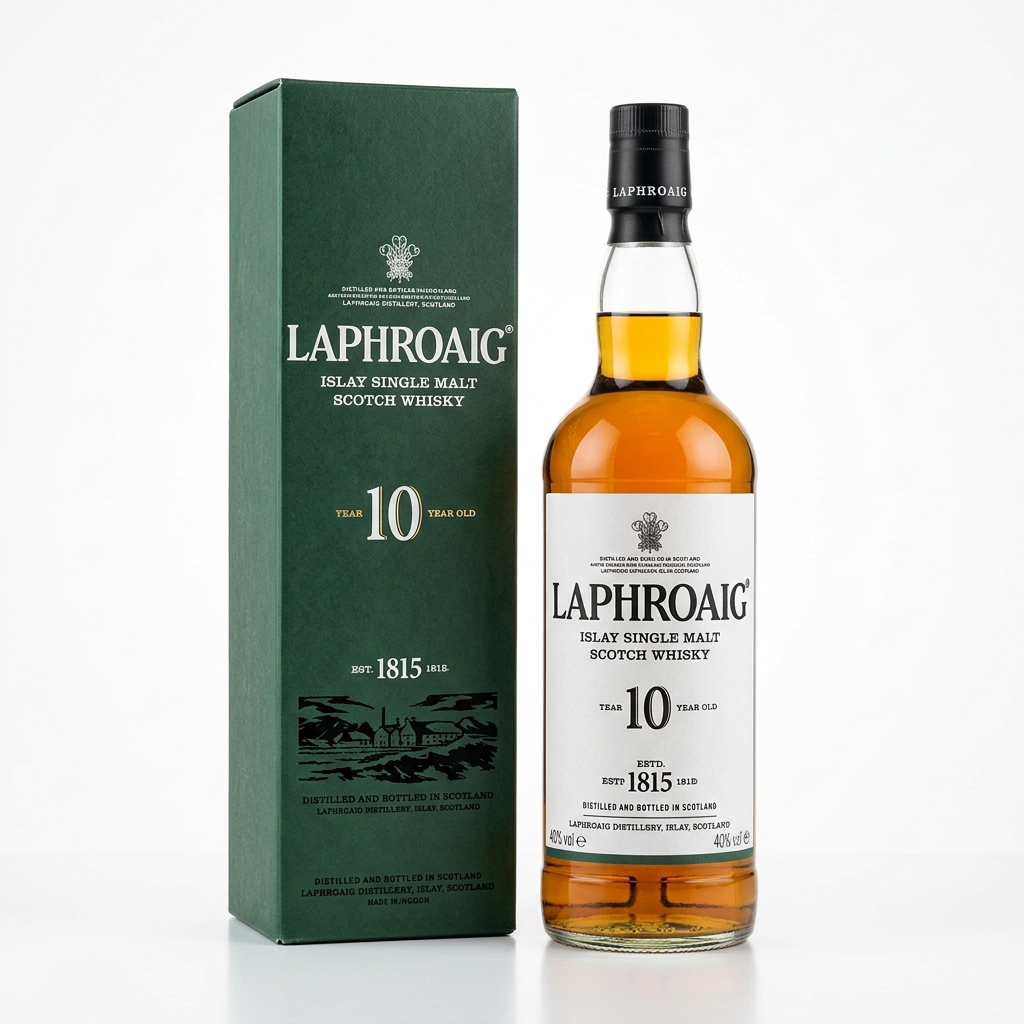 Laphroaig 10 jaar Islay single malt whisky fles cadeau vaderdag