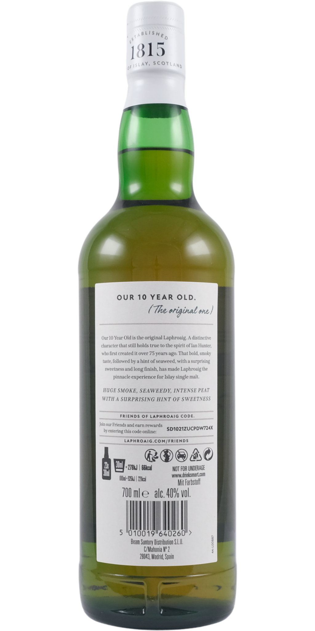 Laphroaig 10 jaar whisky fles