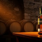 Glenfiddich single malt whisky fles in kelder