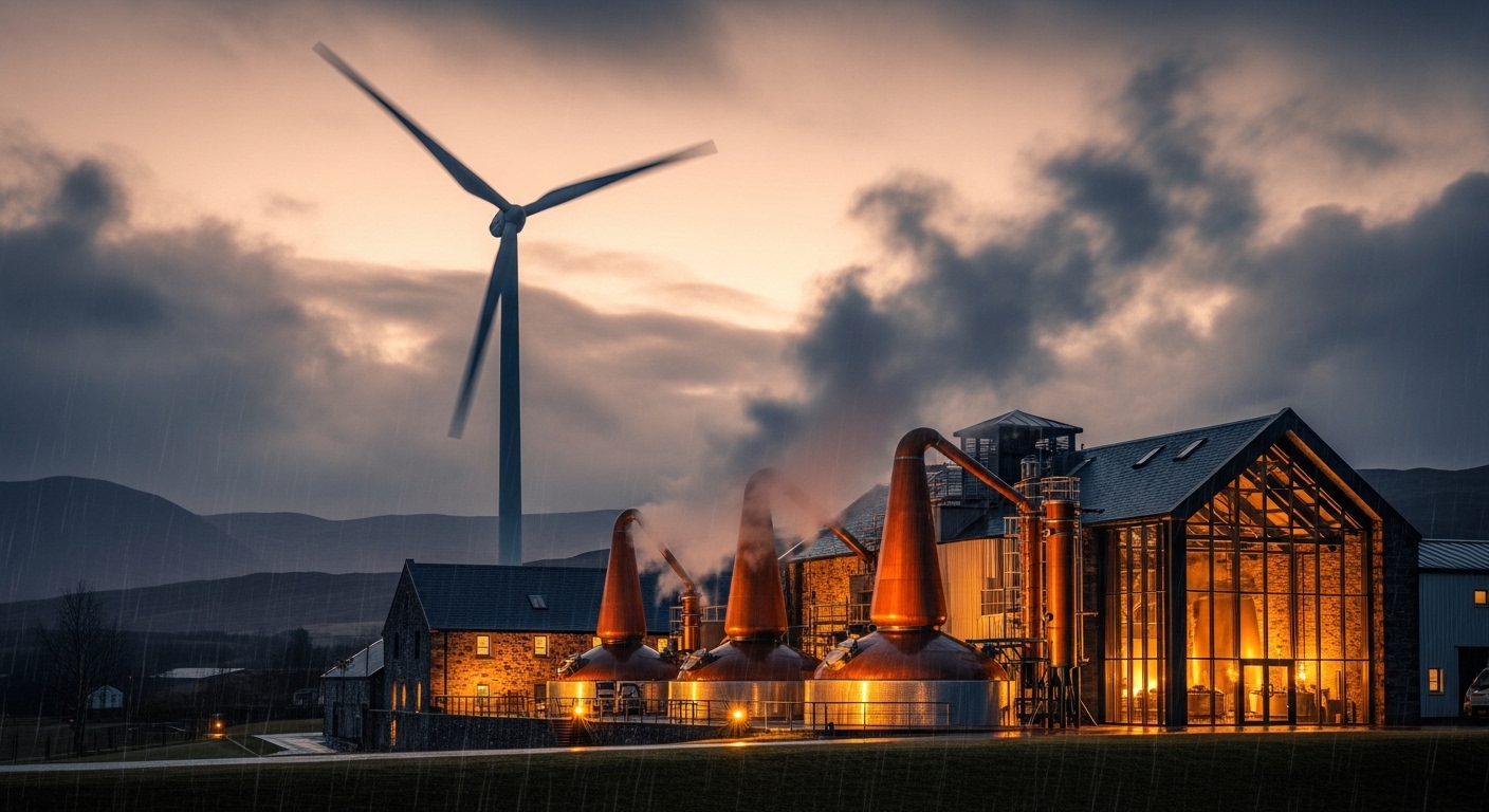 Schotse distilleerderij die windenergie gebruikt voor duurzame whisky productie