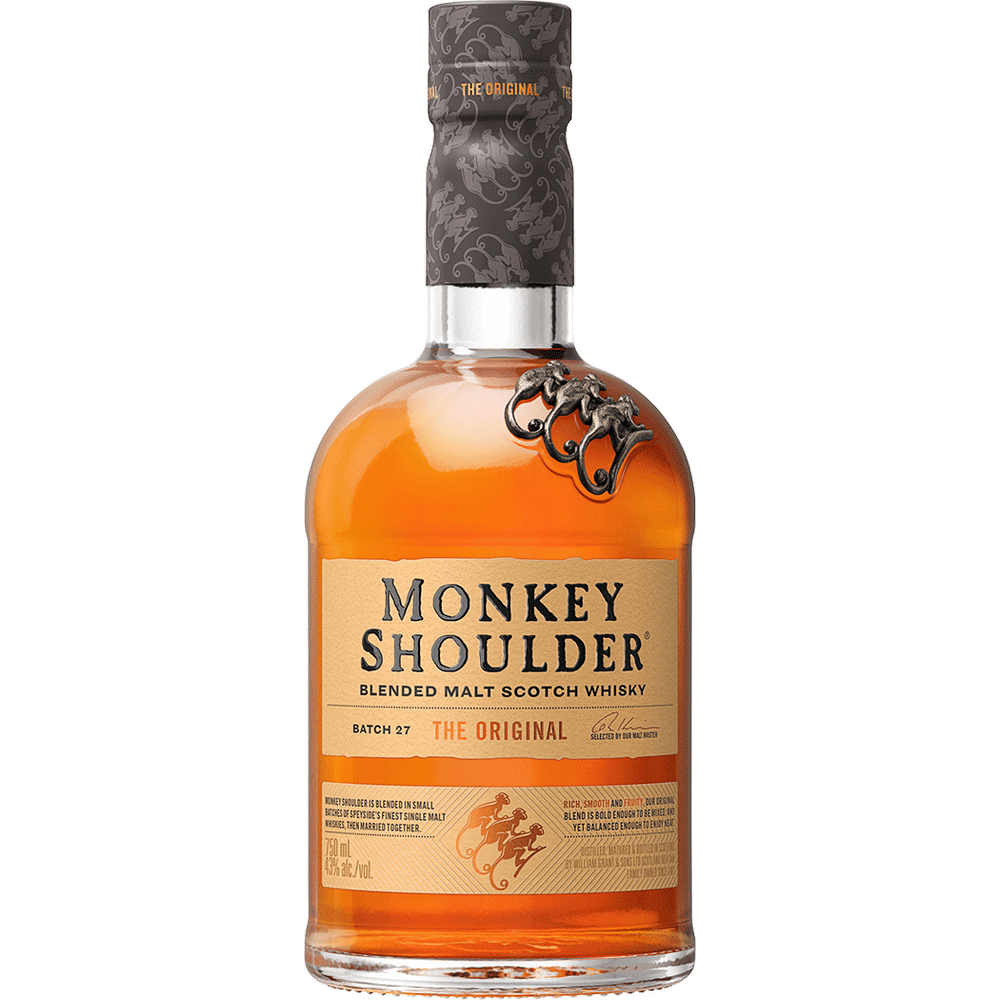 Monkey Shoulder blended malt Scotch whisky fles