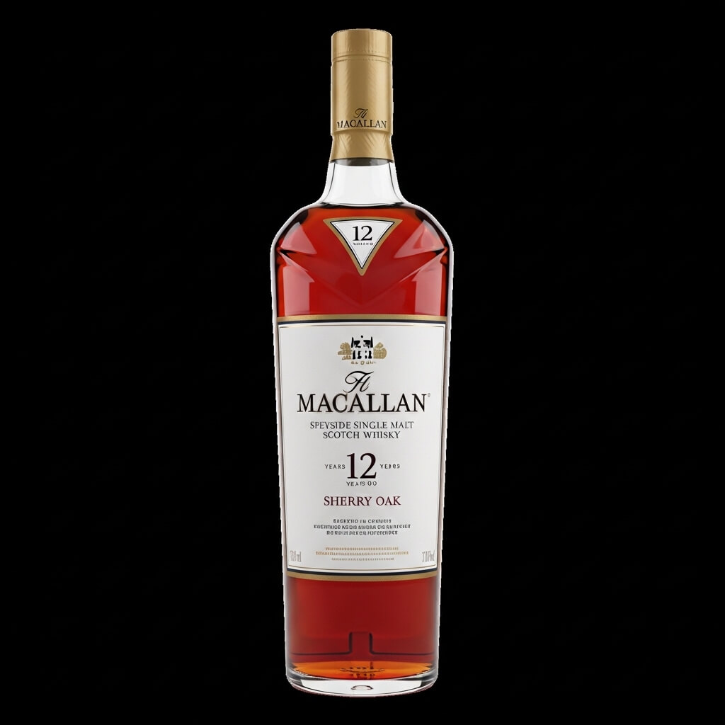 Macallan 12 Year Old Sherry Oak fles