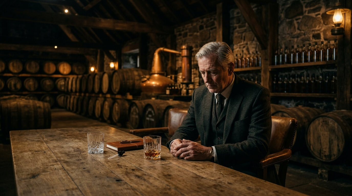 Macallan whisky verkoop onder druk, flessen voor Speyside landschap