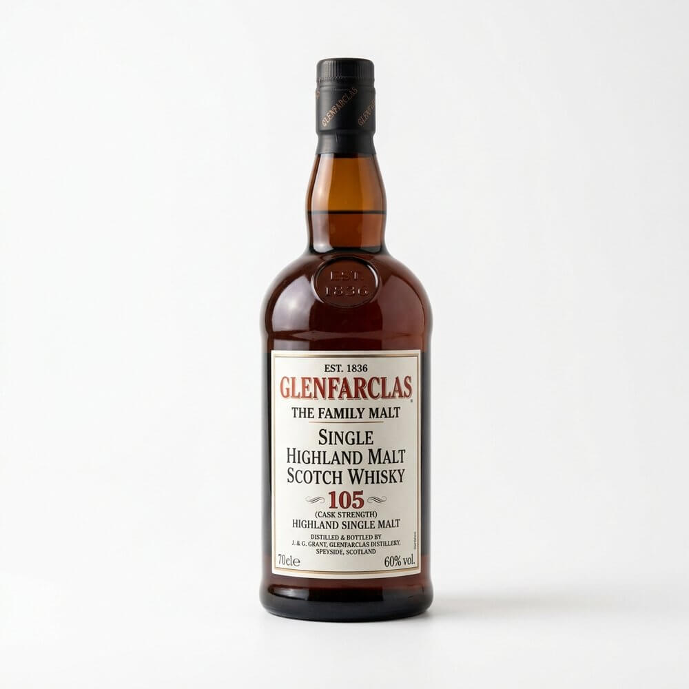 Glenfarclas 105 cask strength whisky fles