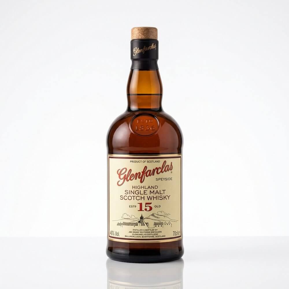 Glenfarclas 15 Years sherry cask whisky fles
