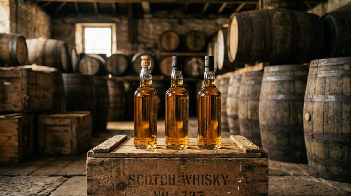 Schotse single malt whisky klaar voor export naar de Verenigde Staten