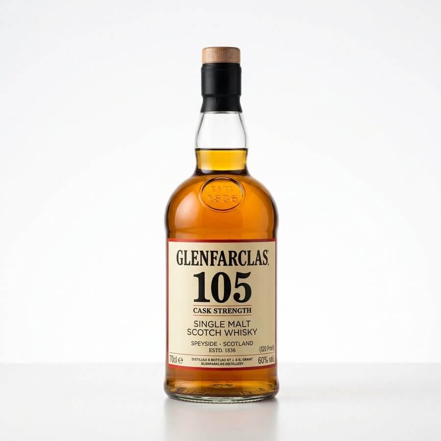 Glenfarclas 105 cask strength whisky fles